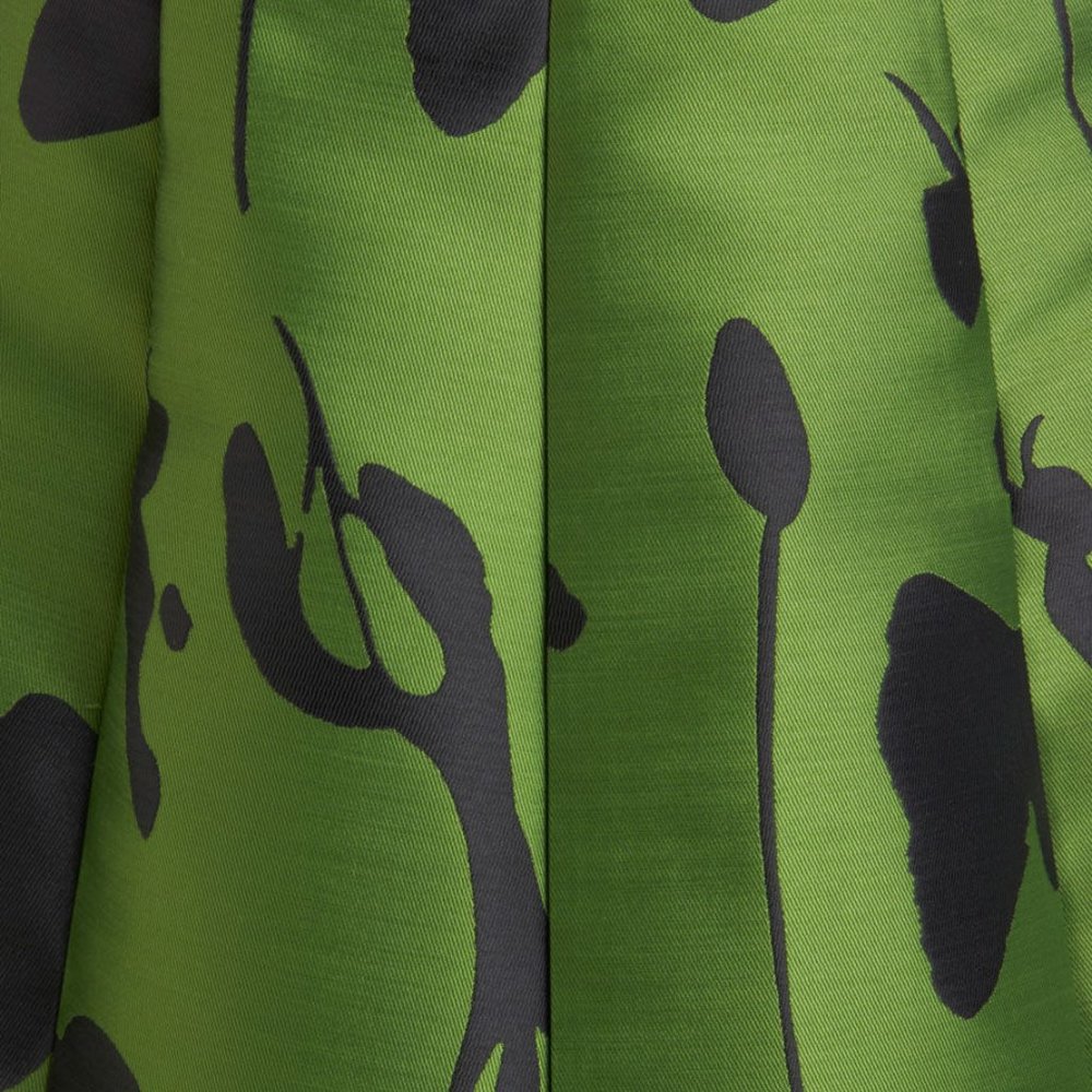 EUC Modcloth Ark & Co Ver-dance Partner Skirt, Green & Black Floral in Medium - Picture 4 of 16